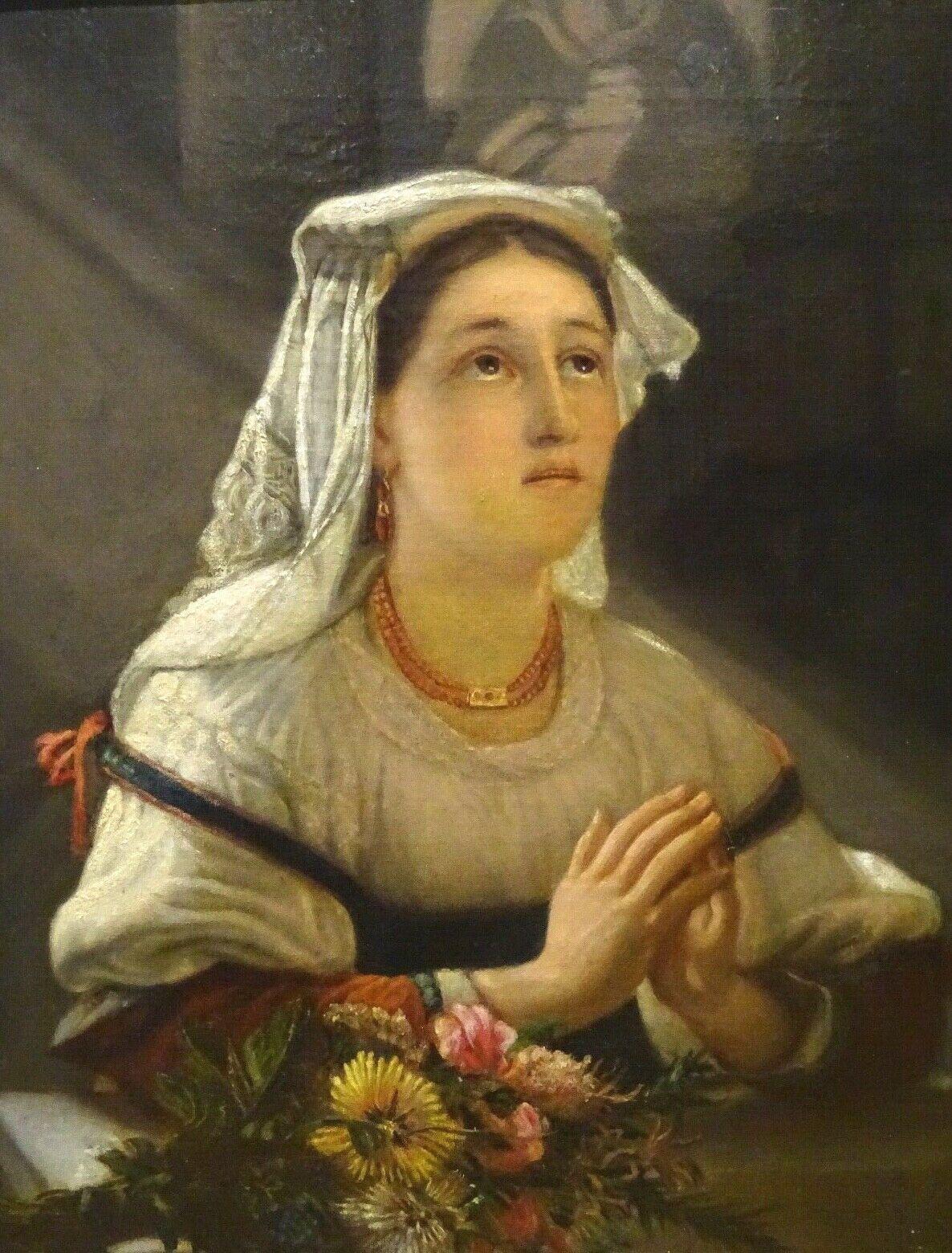 Philippe-Jacques van Bree Portrait Painting - Portrait Of A Nun, 19th Century