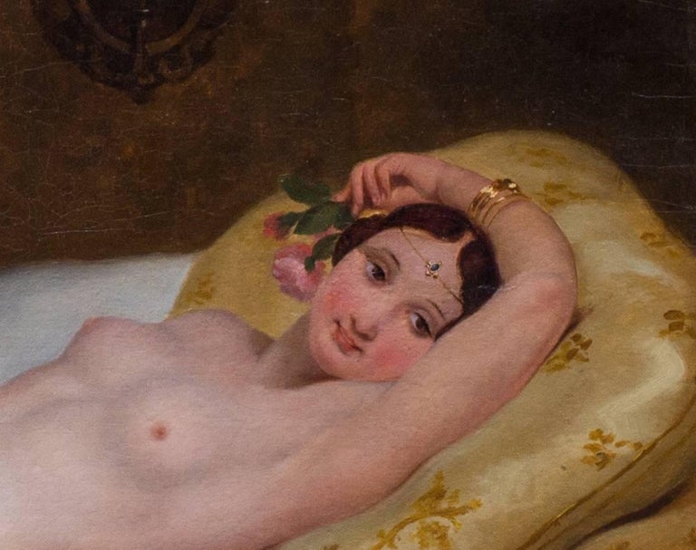 Large 19th Century French oil painting of a nude by Philippe-Jacues Van Bree - Academic Painting by Philippe-Jacques Van Bree