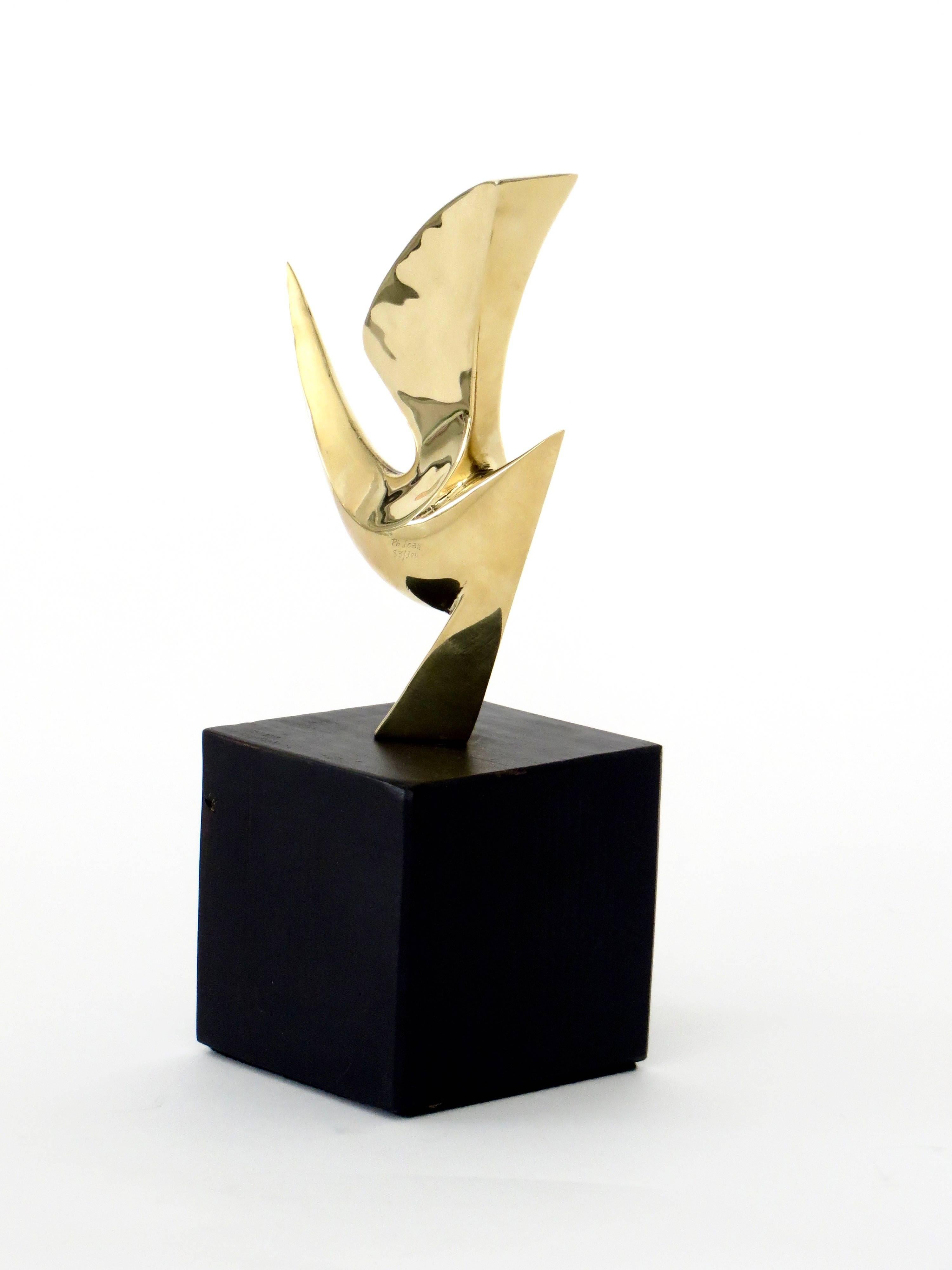 Mid-Century Modern Philippe Jean Bronze Bird Sculpture Signed and Numbered 85/300 France circa 1960 For Sale