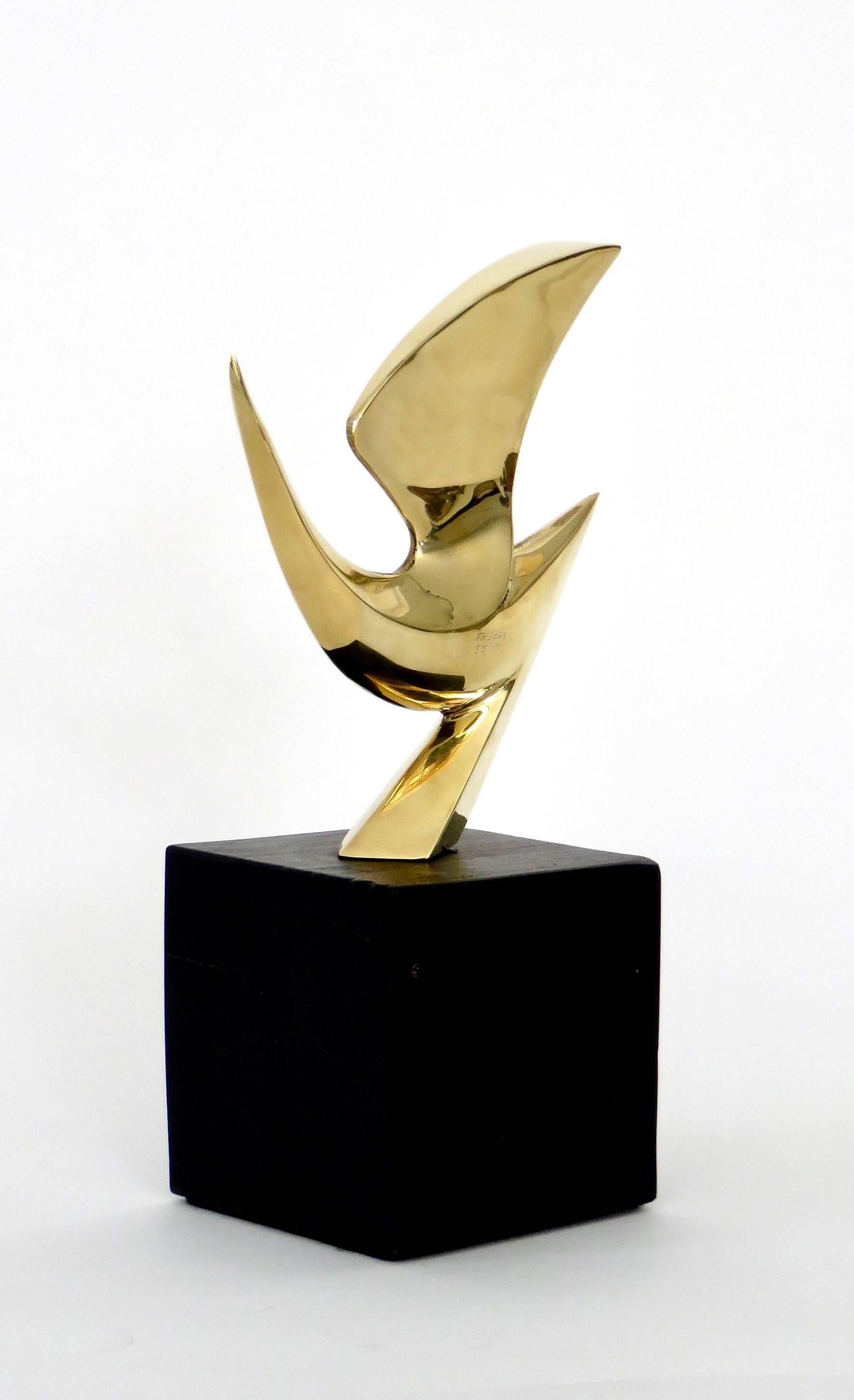 Metà XX secolo Scultura di uccello in bronzo di Philippe Jean firmata e numerata 85/300 Francia circa 1960 in vendita
