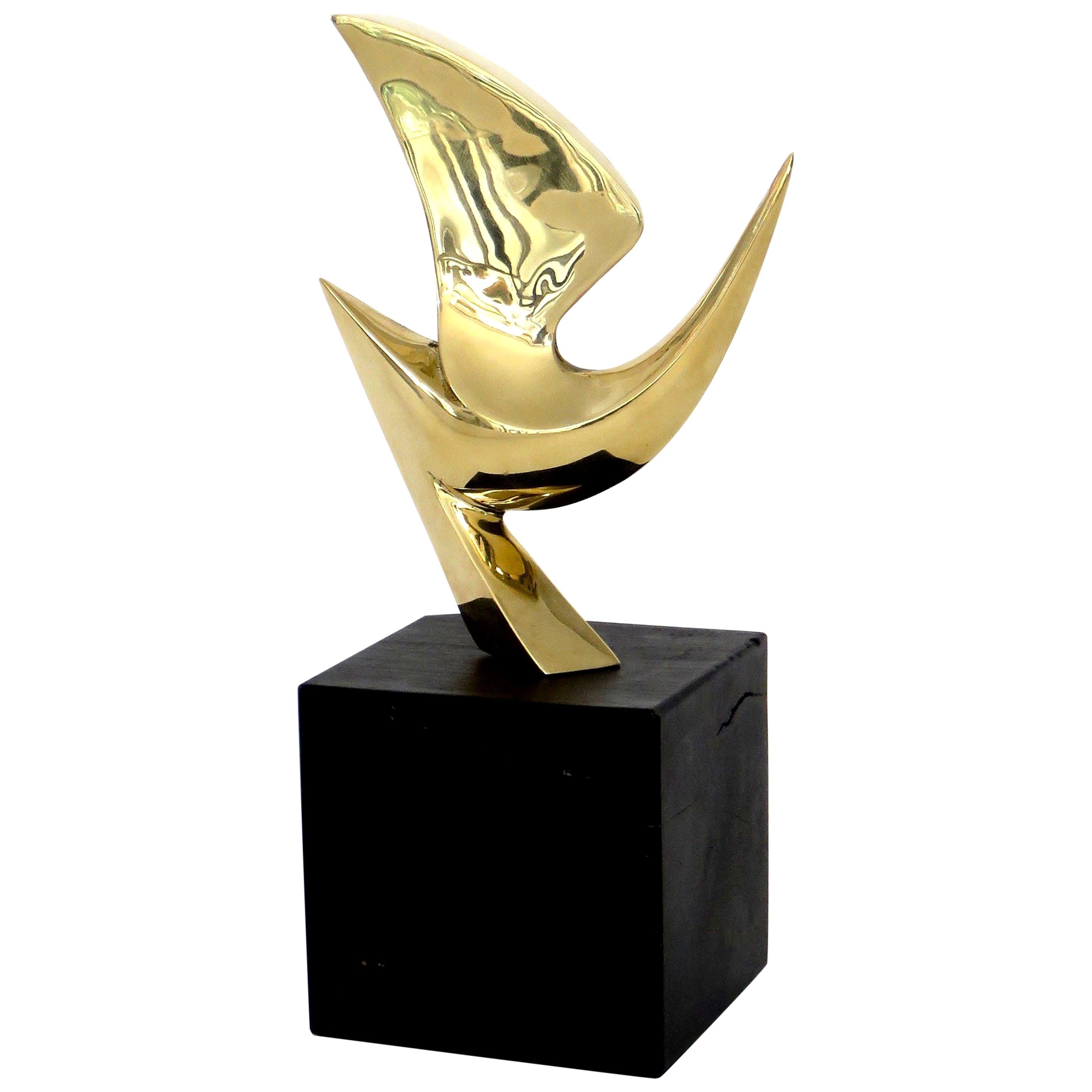 Philippe Jean Bronze Bird Sculpture Signed and Numbered 85/300 France circa 1960 For Sale