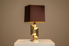 Philippe Jean Tischleuchte aus Messing, Frankreich 1970er Jahre