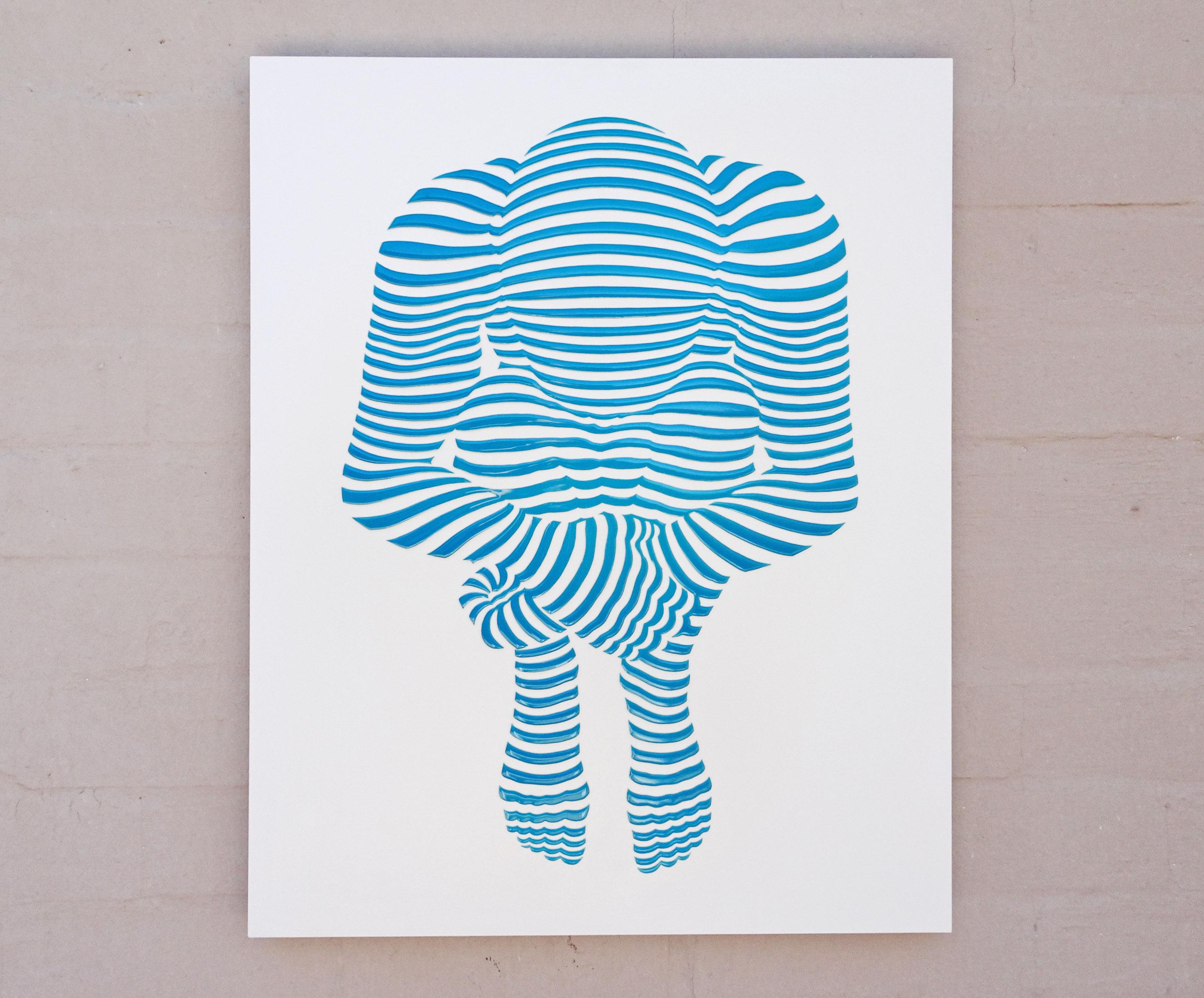 <p>Artist Comments<br />This piece is part of Philippe Jestin's signature series, Stripe Pose, which uses sculptural stripes to form the human figure. 