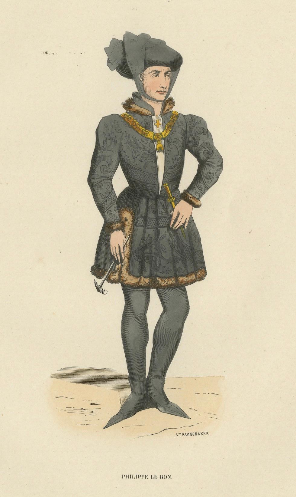 Paper Philippe le Bon or The Good, Duke of Burgundy: The Duke's Prestige, 1847 For Sale