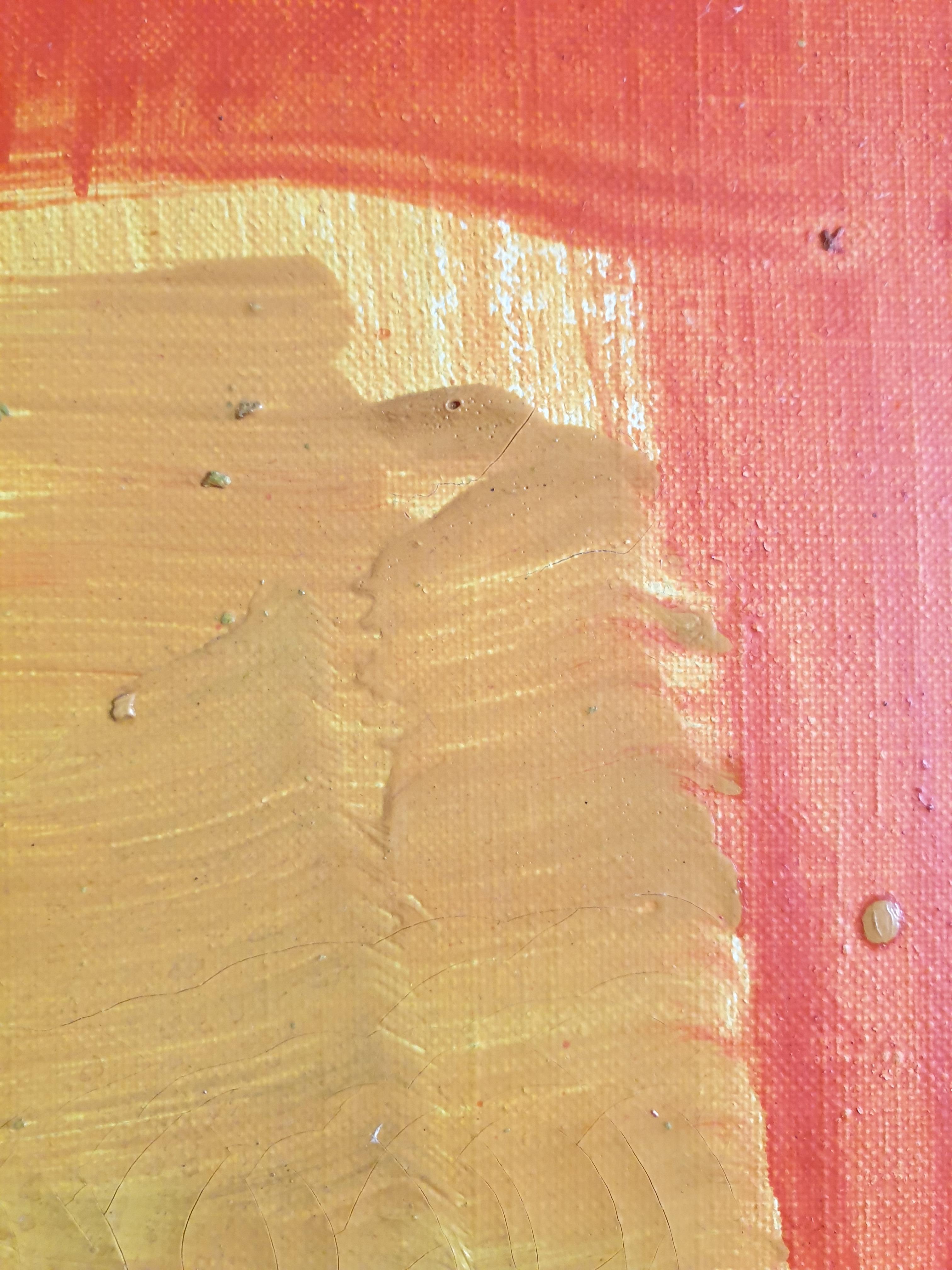 Mitte des Jahrhunderts „Composition II“, lyrisches französisches abstraktes Ölgemälde auf Leinwand. im Angebot 5