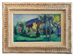 Paysage français de Philippe Marie Picard, huile sur toile, signée, datée -46