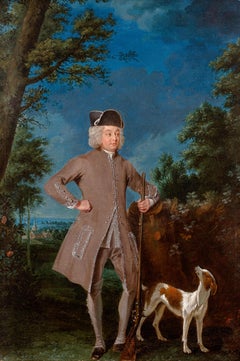 A Hanoverian courtier in a landscape, c. 1724-26