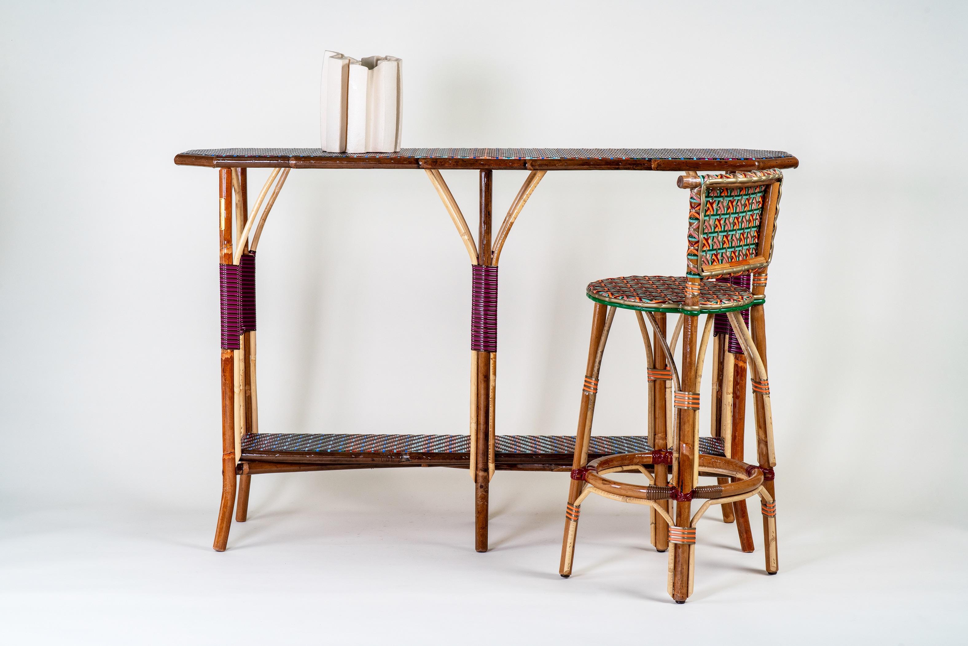 Moderne Philippe Model  Console tissée à la main en vente