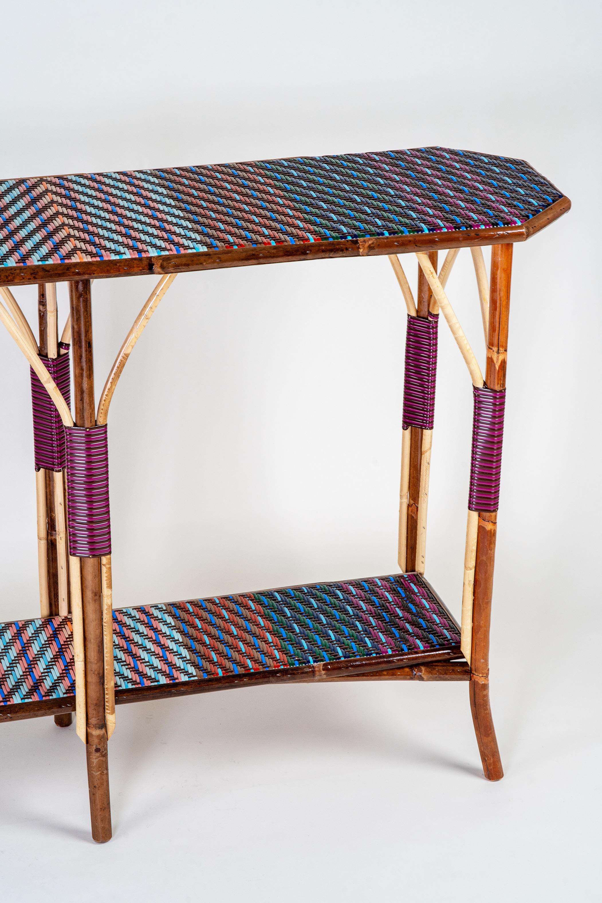 Français Philippe Model  Console tissée à la main en vente
