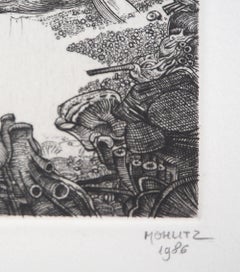 Surrealistische Wedgwoods, 1986 - Original handsignierte Radierung