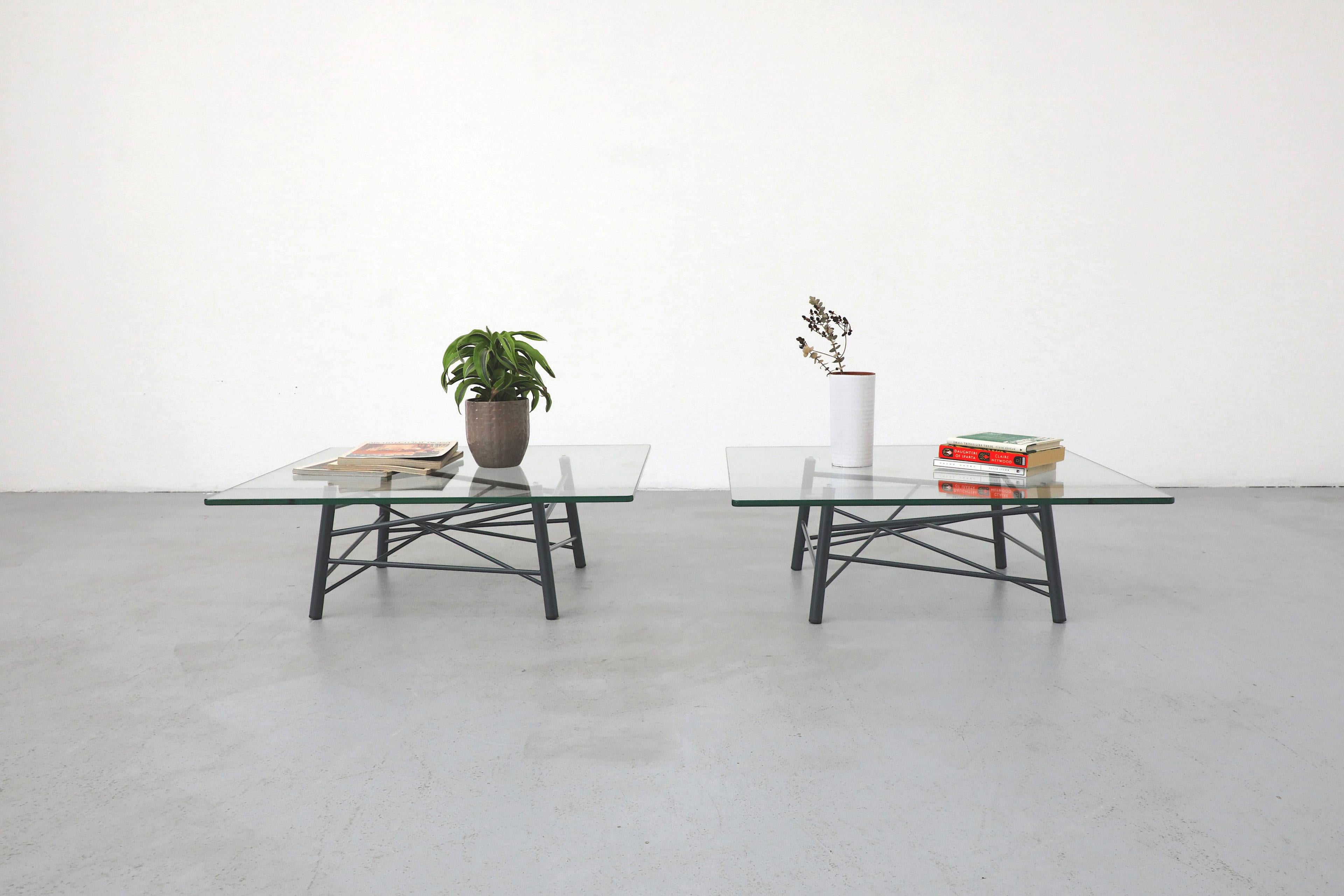 Philippe Nigro Designed Triangolazione Square Side or Coffee Table for Skitsch In Good Condition For Sale In Los Angeles, CA