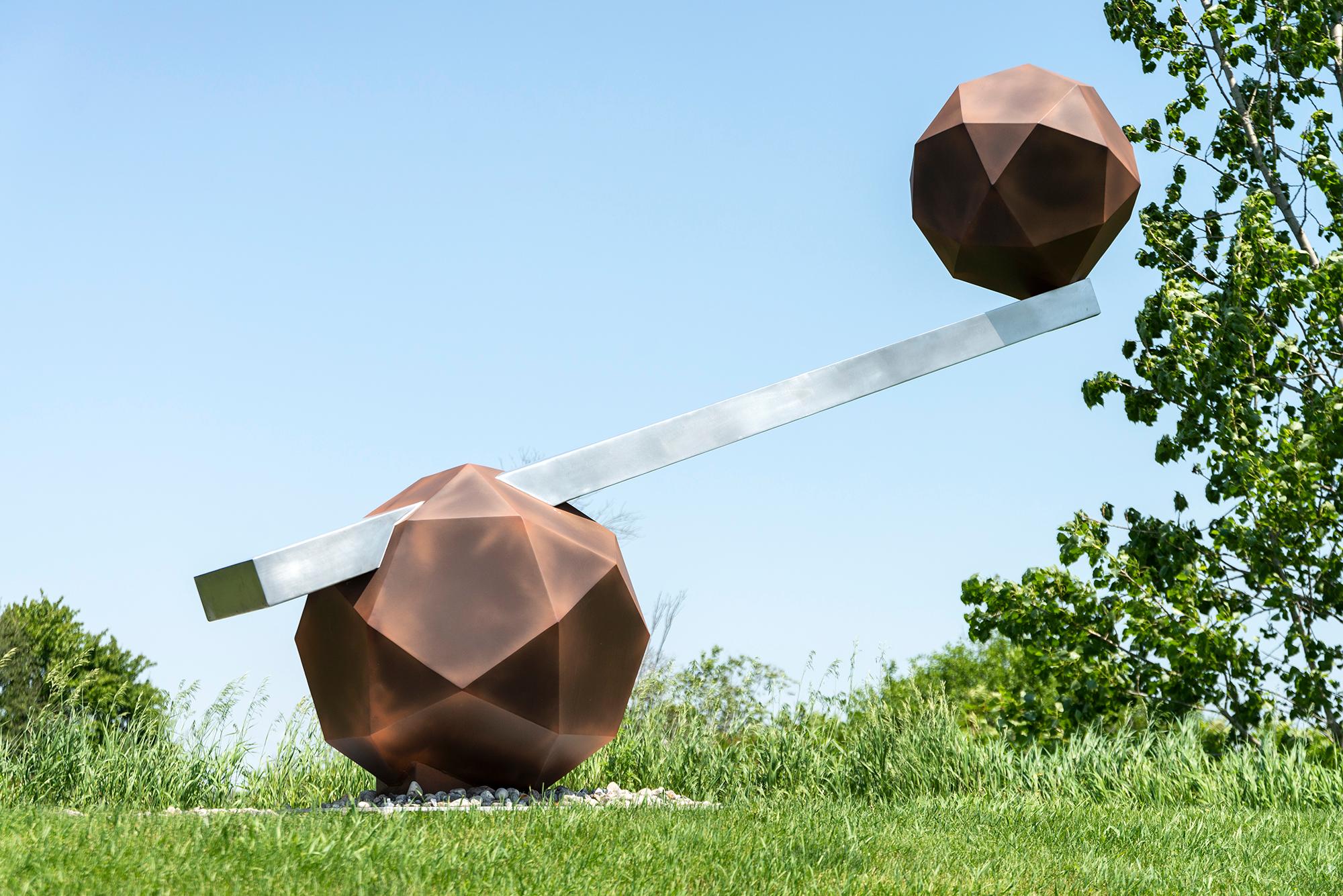 Another World - scultura moderna, astratta, contemporanea, in alluminio per esterni - Sculpture di Philippe Pallafray