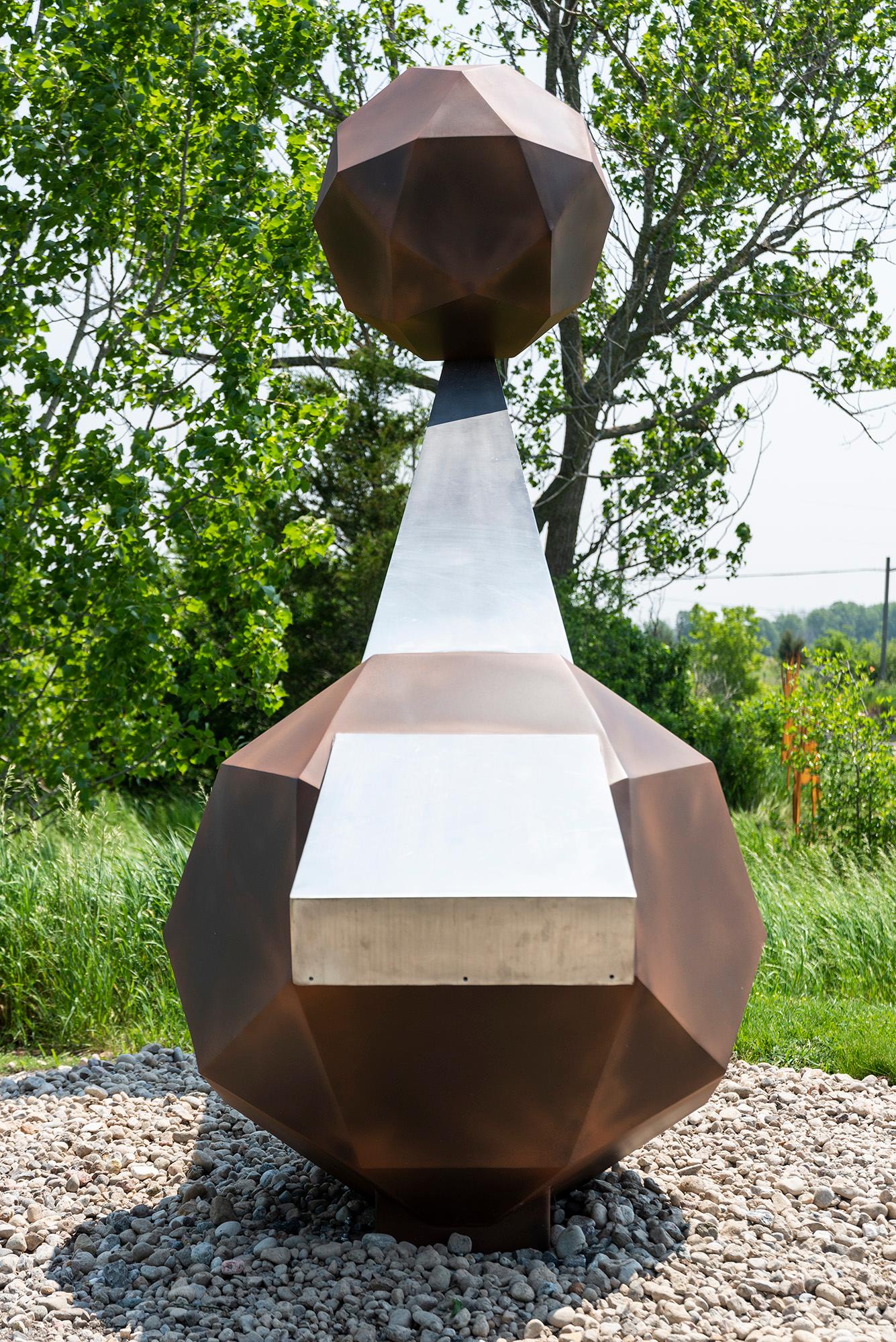 Another World - scultura moderna, astratta, contemporanea, in alluminio per esterni in vendita 1
