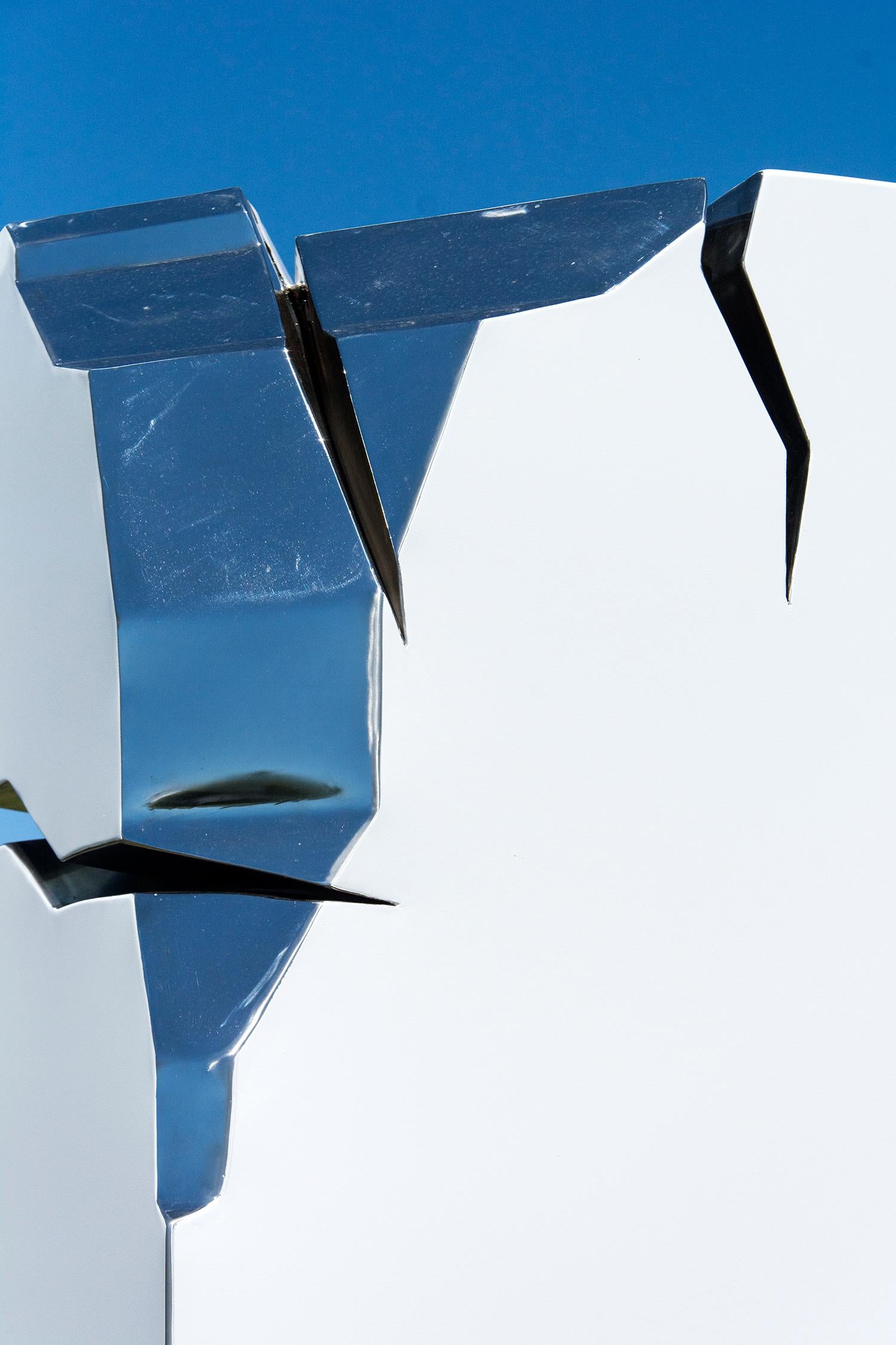 Athabasca (Blau), Abstract Sculpture, von Philippe Pallafray