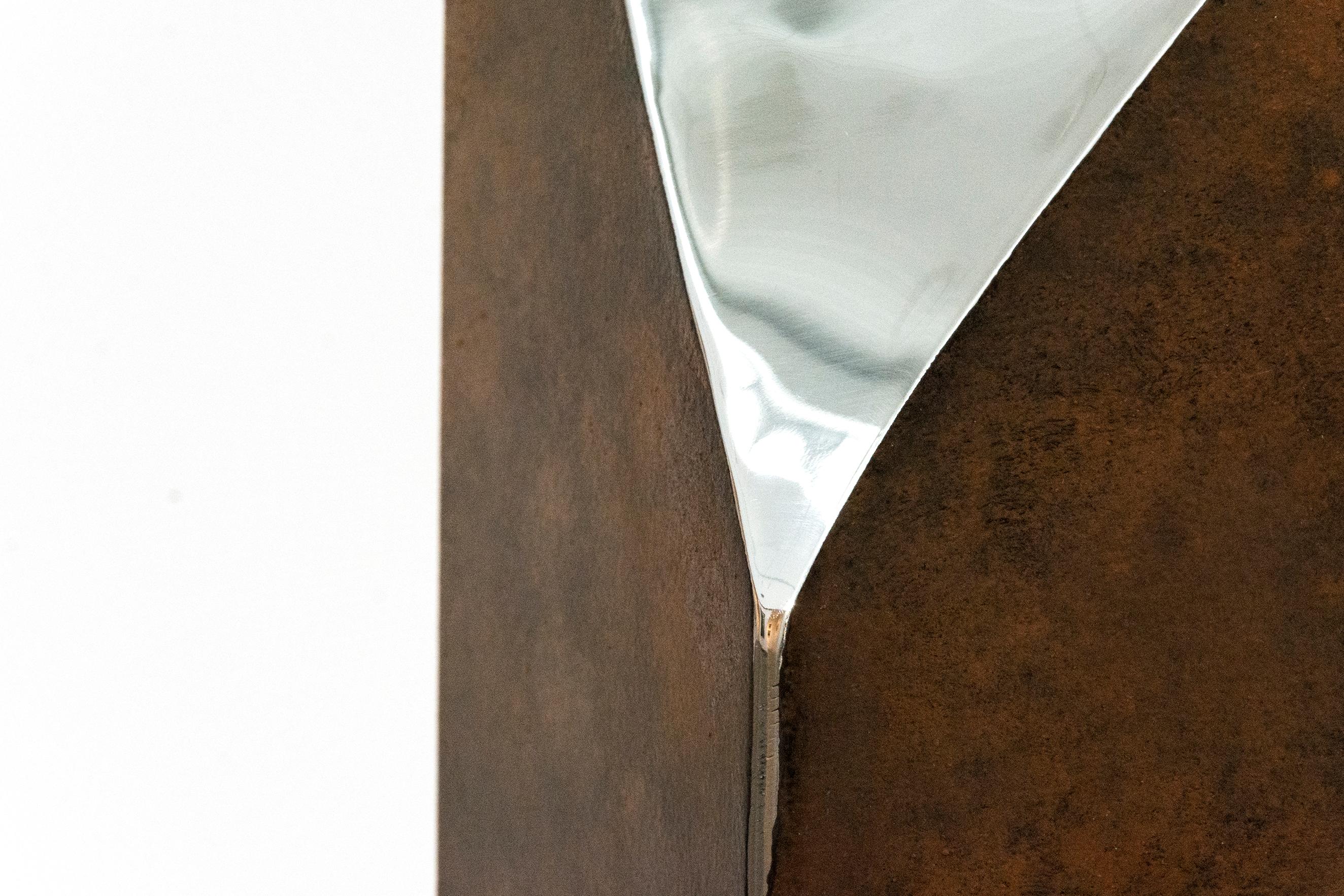 Athabasca Rust 1/10 - haute, moderne, géométrique, contemporaine, sculpture en acier en vente 1