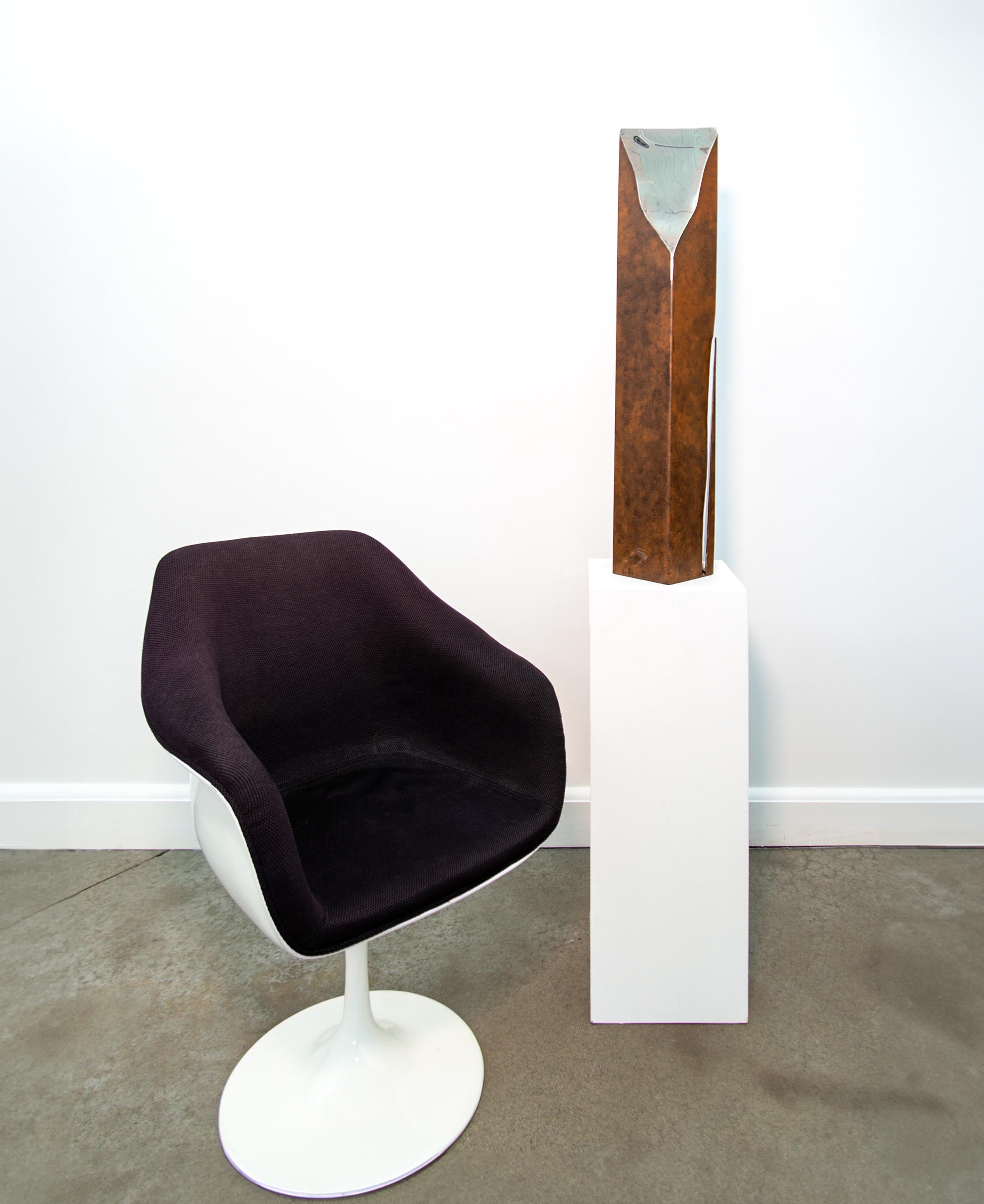 Athabasca Rust 1/10 - haute, moderne, géométrique, contemporaine, sculpture en acier en vente 3