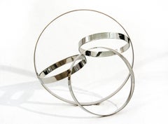 Four Ring Polished Stainless Steel Temps Zero - geometric, modern, sculpture