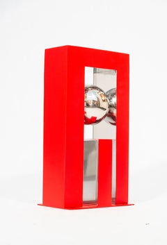 Mecanique Celeste Mini - modern, geometric, abstract, painted aluminum sculpture
