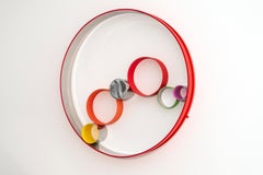 Seven Rings Temp Zero Wall Relief - abstract, stainless steel, wall sculpture