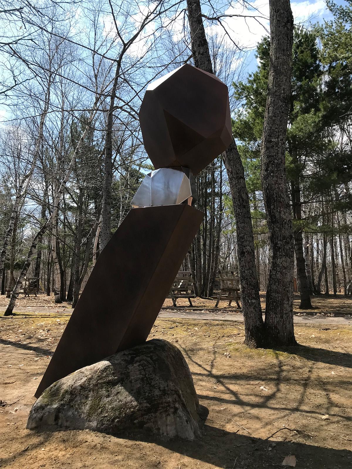 Stabile 2/10 - abstract, modern, contemporary, steel outdoor sculpture - Abstract Sculpture by Philippe Pallafray