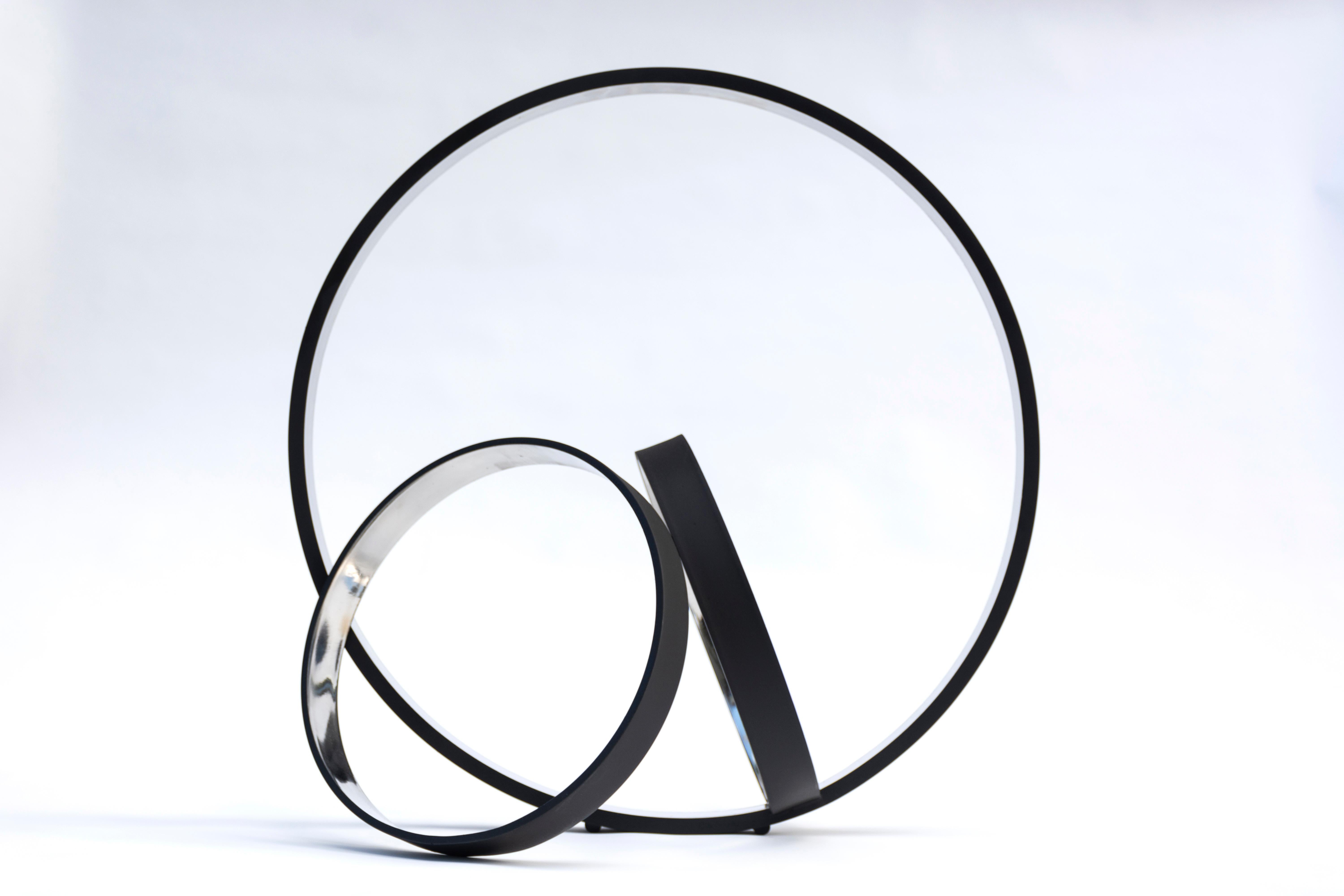Temps Zero Black (Geometrische Abstraktion), Sculpture, von Philippe Pallafray