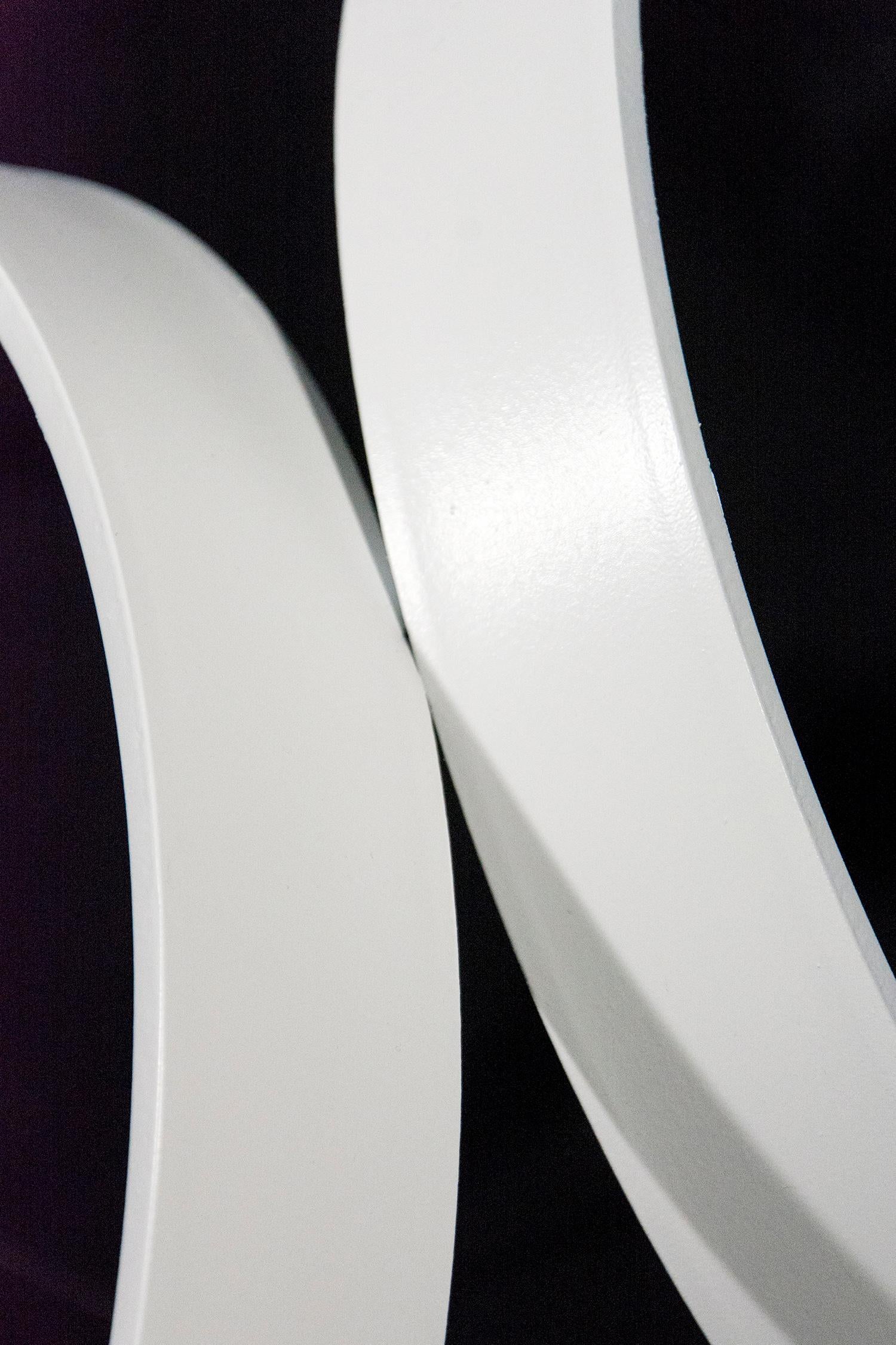 Temps Zero White 3/10 - contemporary, abstract, stainless steel sculpture For Sale 6