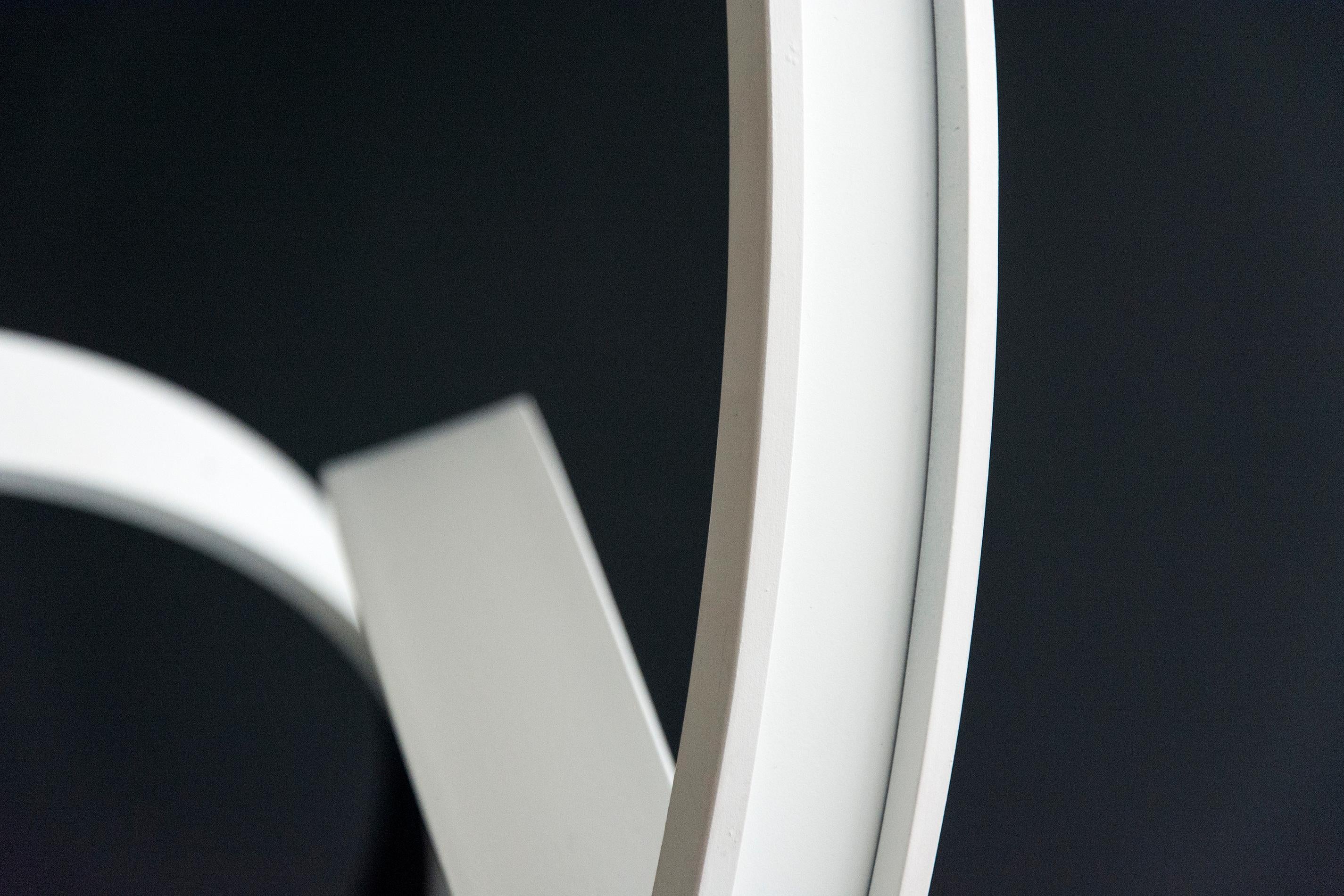 Temps Zero White 3/10 - Black Abstract Sculpture by Philippe Pallafray