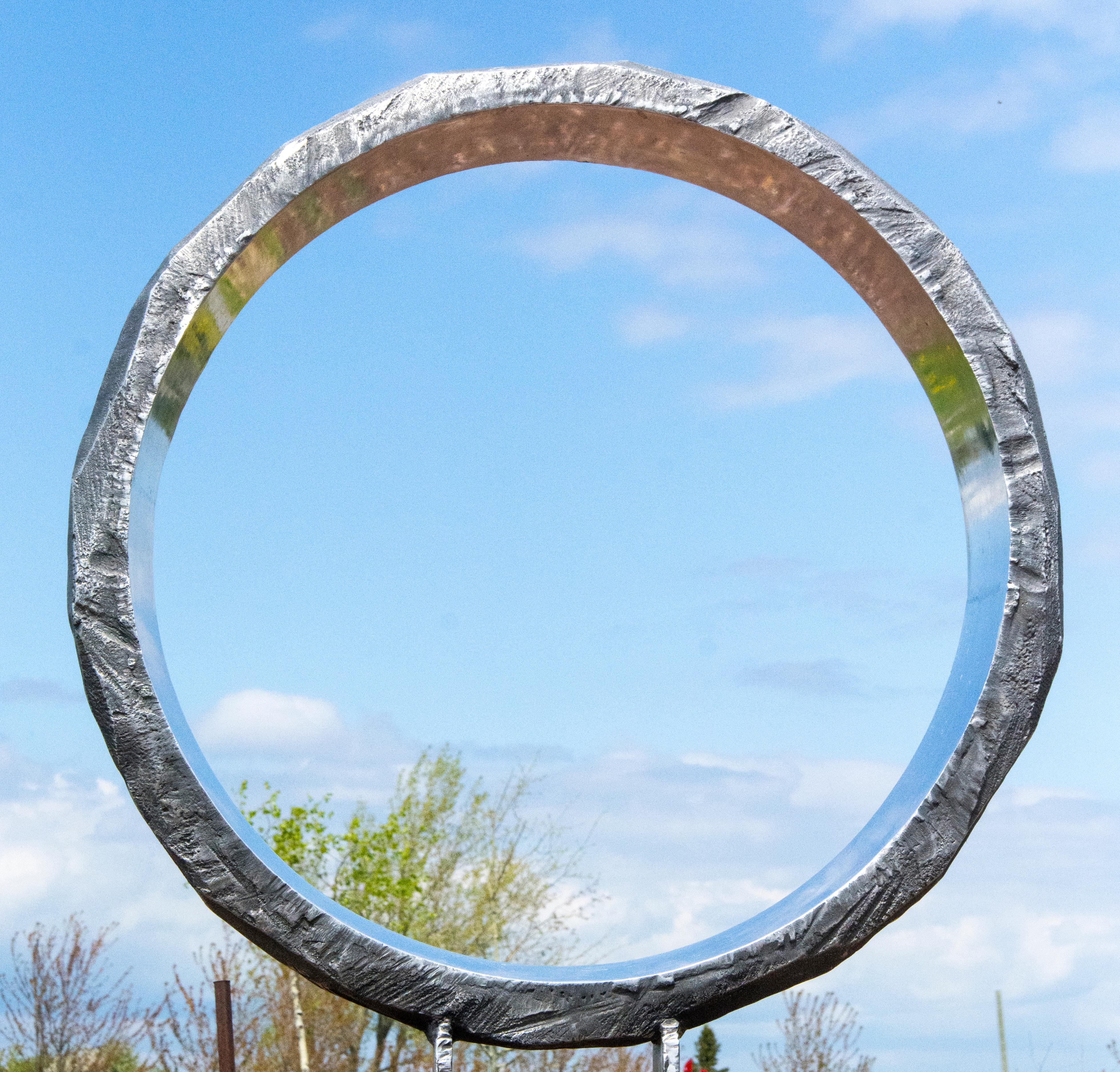 stainless steel outdoor sculpture