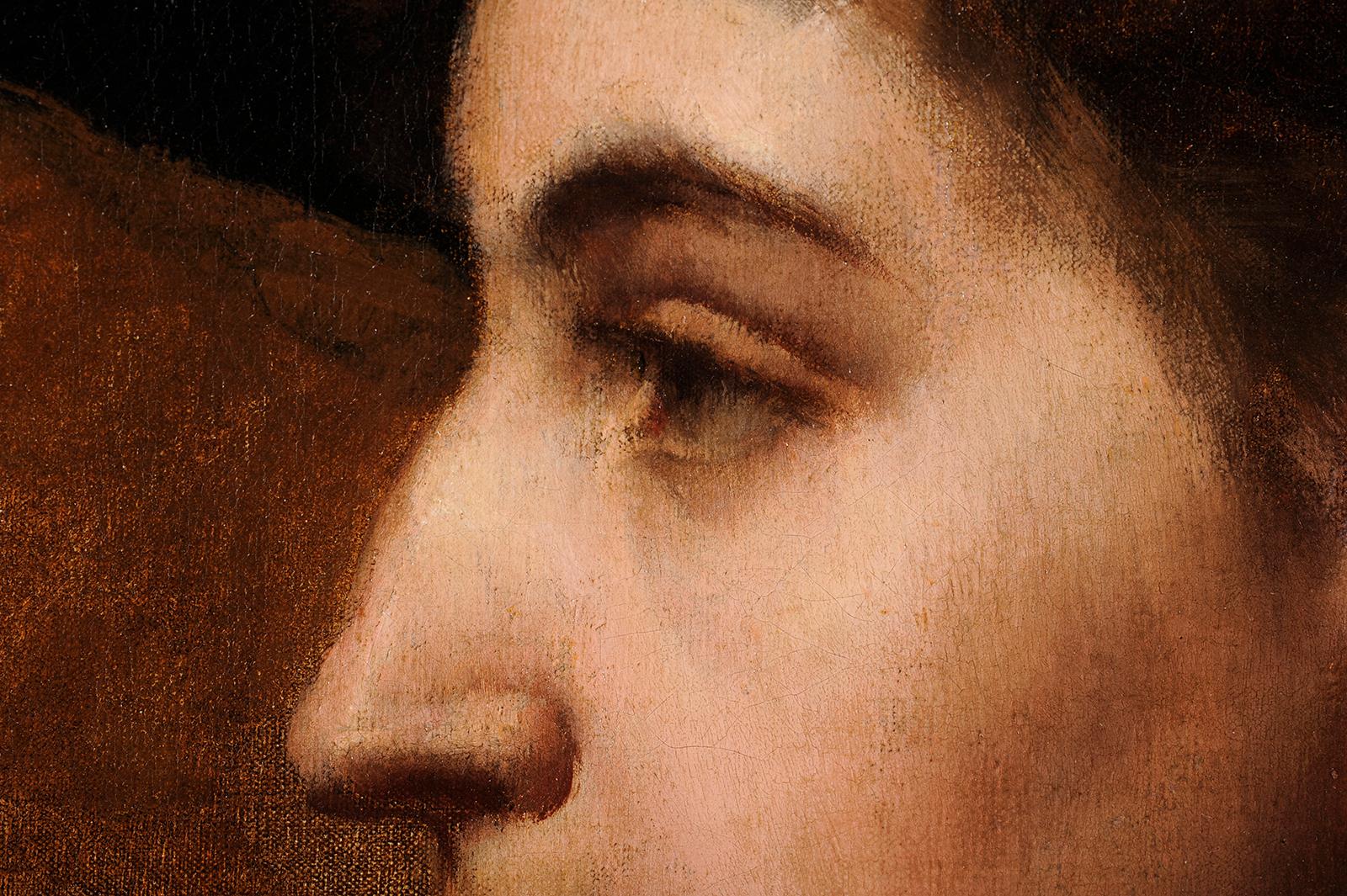 Ritratto di donna - Painting Scuola francese di Philippe Parrot