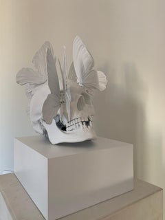 Vanity with Butterflies, Bronze painted in a white, limited Edition 2018