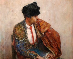 "Rafael Sanchez, El Torero", 19th Century Oil on Canvas by Artsit Philippe Pavy
