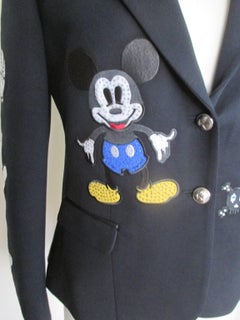 Philippe Plein Black Jacket Mickey Mouse