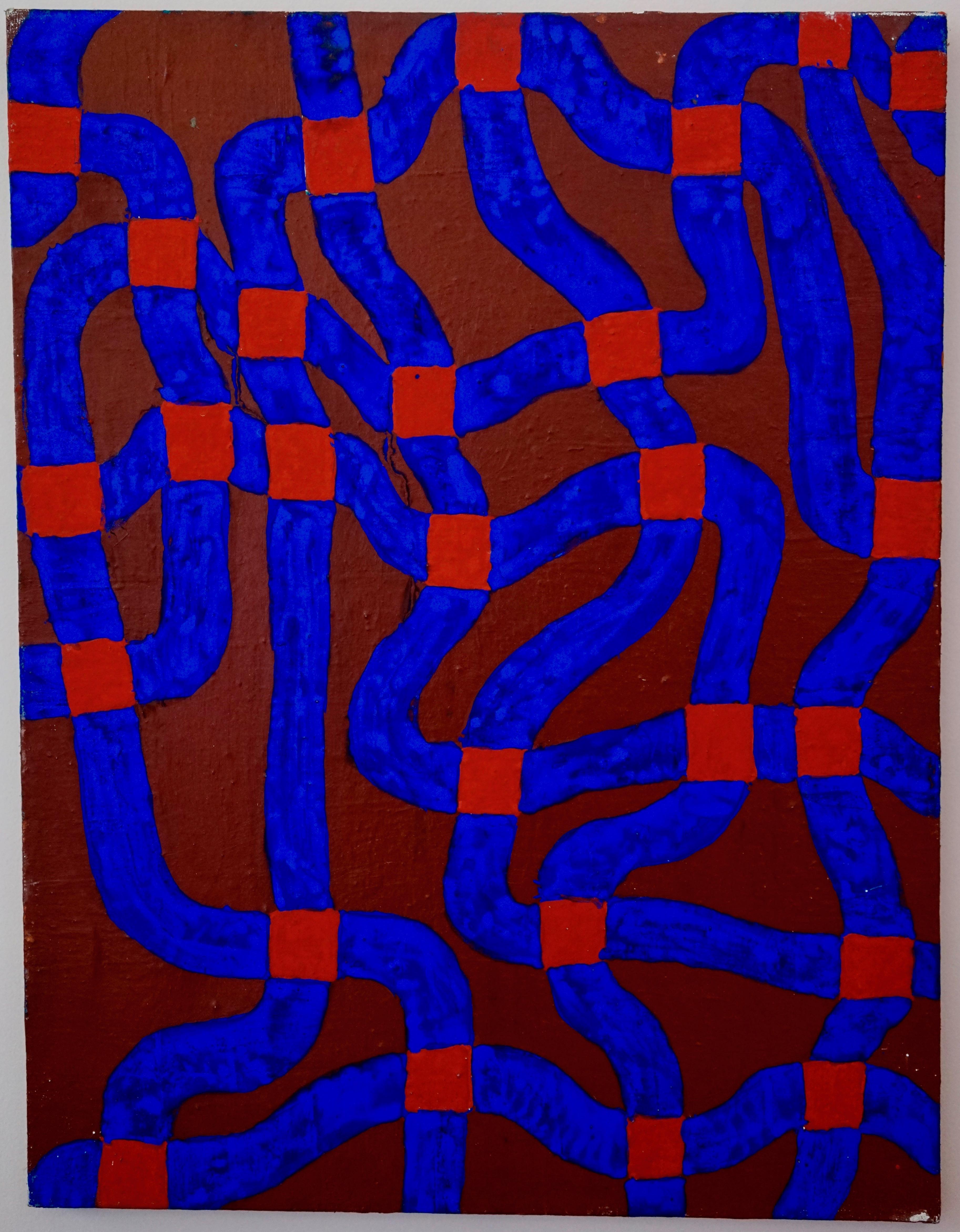 Philippe Richard Abstract Painting - Strands, Trails and Squares
