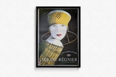 Affiche publicitaire originale de Philippe Sommer pour le Champagne Liébart Régnier