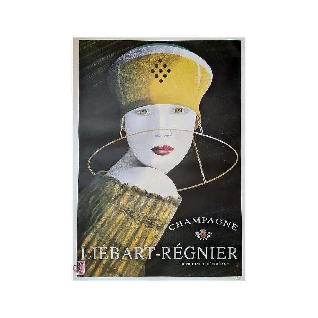 Original advertising poster by Philippe Sommer for Champagne Liébart Régnier For Sale 3
