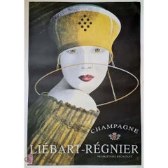 Retro Original advertising poster by Philippe Sommer for Champagne Liébart Régnier