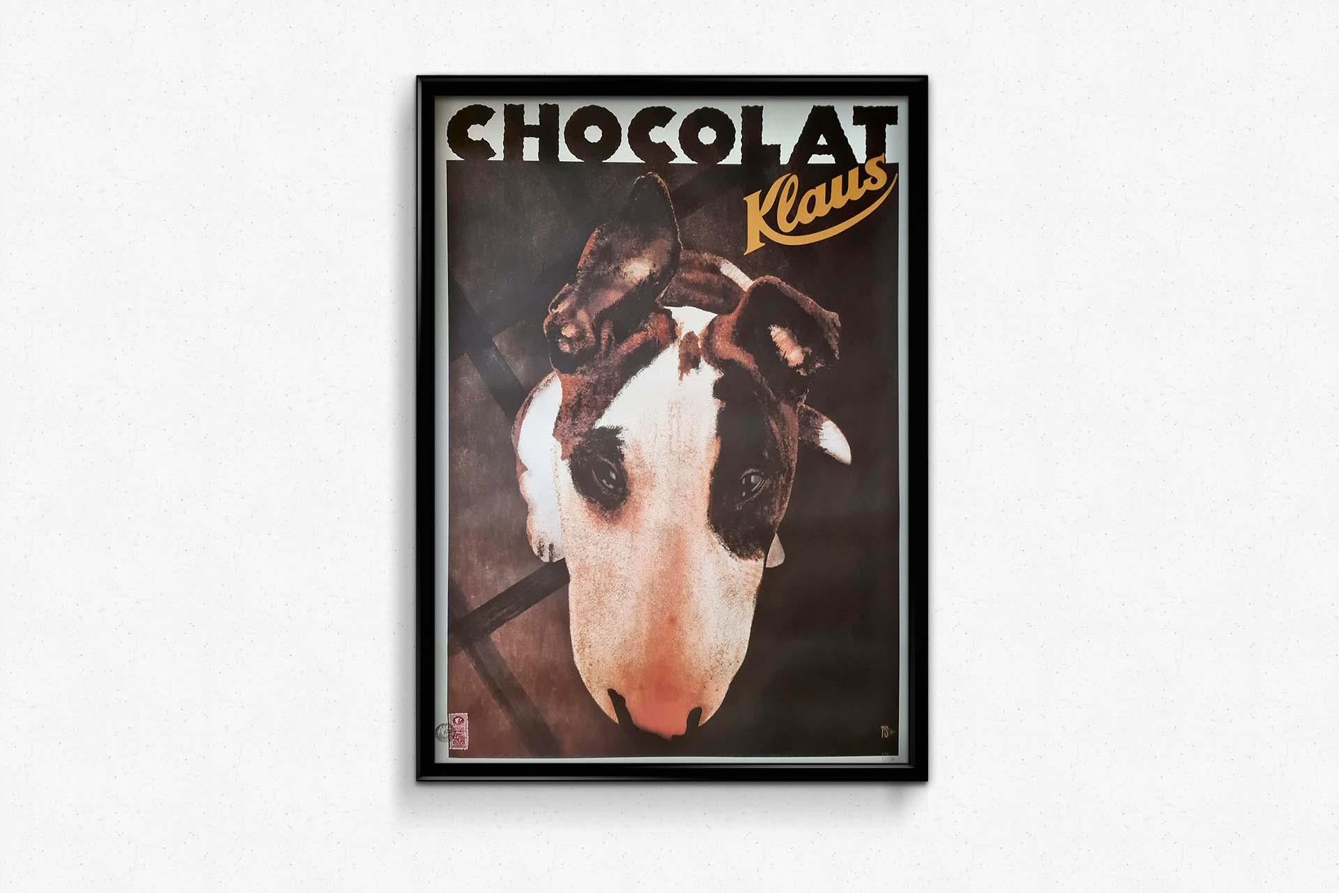 Original advertising poster by Philippe Sommer for Chocolat Klaus For Sale 1