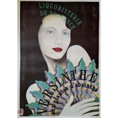 Manifesto pubblicitario originale di Philippe Sommer Liquoristerie de Provence
