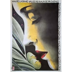 Affiche publicitaire originale de Philippe Sommer Mas de la Dame Huile d'olives