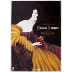 Philippe Sommer's original poster for Chateau Lafargue Pessac Léognan