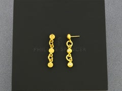 PHILIPPE SPENCER  1/3 Ct. Tw. Colorless Diamonds & Pure 20K Gold Earrings