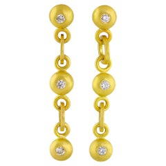 PHILIPPE SPENCER  1/3 Ct. Tw. Colorless Diamonds & Pure 20K Gold Earrings