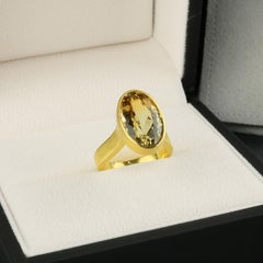 PHILIPPE SPENCER 11.1 Ct. Bi-Color Tourmaline set in 22K Gold Statement Ring