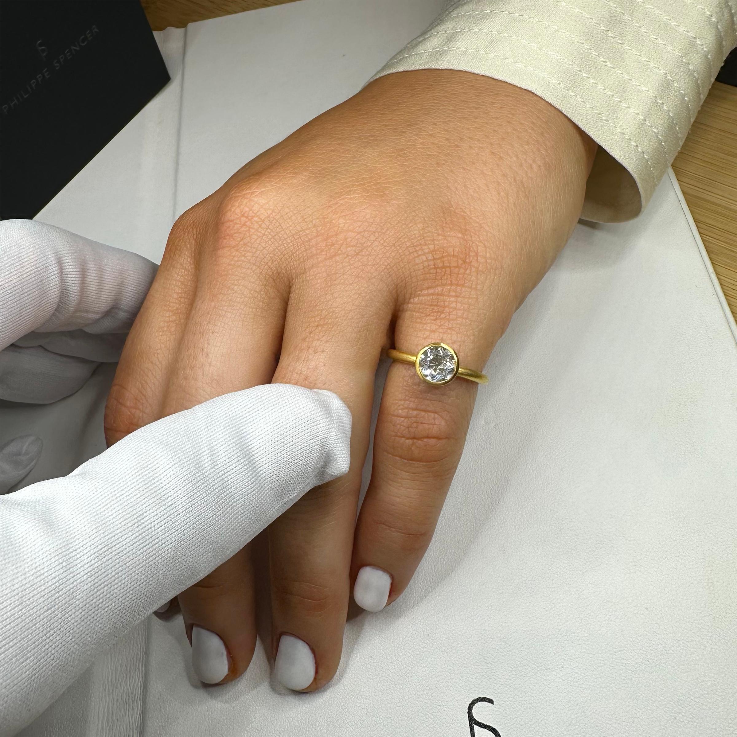 PHILIPPE SPENCER 1.6 kt. Klarer Topas in 22K und 20K Gold Solitär Ring 3