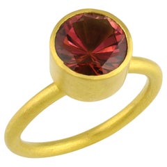 PHILIPPE SPENCER 1.85 Ct. Pink Tourmaline in 22K and 20K Gold Solitaire Ring