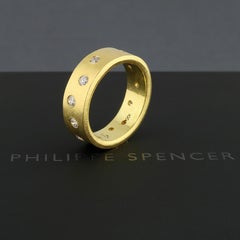 PHILIPPE SPENCER 20K Gold 8x2mm Band with 1.03 Ct. Tw. COLORLESS Diamonds