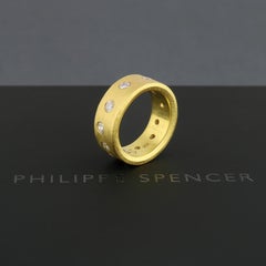PHILIPPE SPENCER 20K Gold 8x2mm Band with 1.03 Ct. Tw. COLORLESS Diamonds