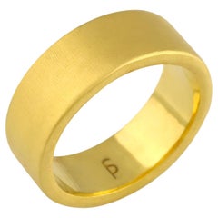 PHILIPPE SPENCER Solid 20K Gold Hand & Anvil Forged 8 x 2mm Wide Band Ring