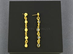PHILIPPE SPENCER 22K & 20K Gold with 7.97 Ct. Sapphire Statement Earrings