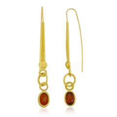 PHILIPPE SPENCER - 22K & 20K Gold with Diamond & Citrine Statement Earrings
